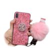 Hair Ball Airbag Bracket Diamond iPhone Case