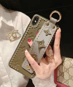 Fashion Rivet Leather Wristband Iphone Cases