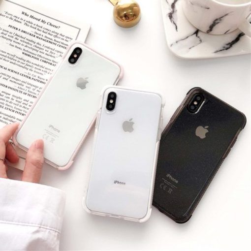 Luxury Anti-Fall Glitter Powder Glass iPhone Case