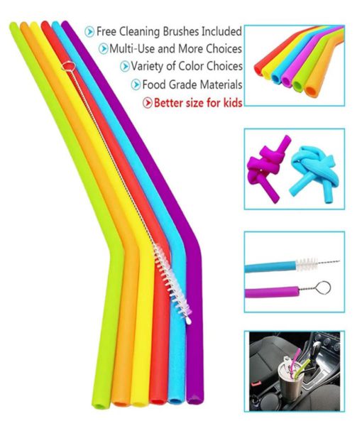 6Pcs Reusable Straws