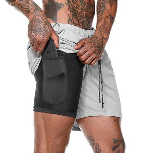 Men’s 2 in 1 New Summer Secure Pocket Shorts - Image 6