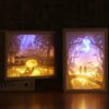 3D Paper Carving Night Lights