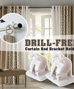 Drill-Free Curtain Rod Bracket Holder