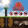 Solar Power Ultrasonic Mole & Pest Repeller