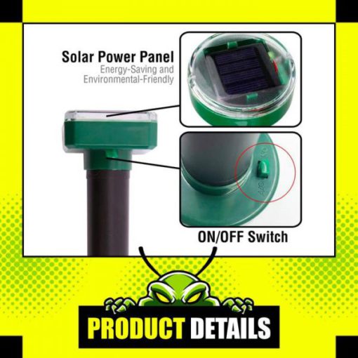 Solar Power Ultrasonic Mole & Pest Repeller