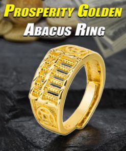 Prosperity Golden Abacus Ring