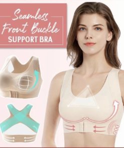 Seamless Front Buckle Support Bra