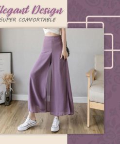 Ice Silk Chiffon Wide-Leg Pants