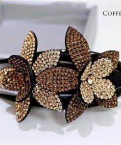 Rhinestone Double Flower Hair Clip