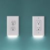 Outlet Wall Plate with LED Night Lights-No Batteries or Wires