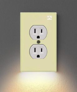 Outlet Wall Plate with LED Night Lights-No Batteries or Wires