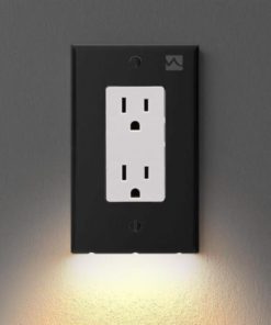 Outlet Wall Plate with LED Night Lights-No Batteries or Wires