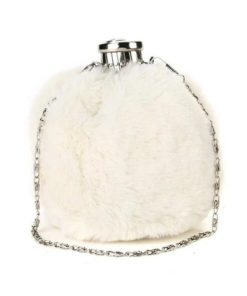 Women Portable Plush Bucket Bag