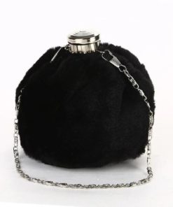 Women Portable Plush Bucket Bag