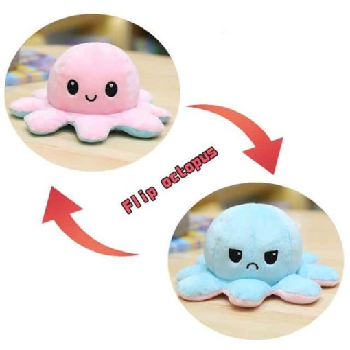 BIG REVERSIBLE OCTOPUS PLUSH TOY