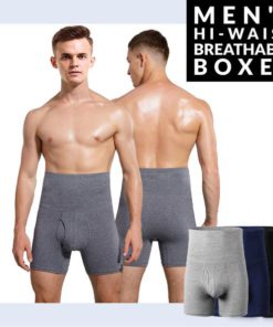 Mens Hi-Waist Breathable Boxer