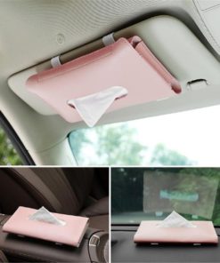 Car Sun Visor Leather Tissue Box