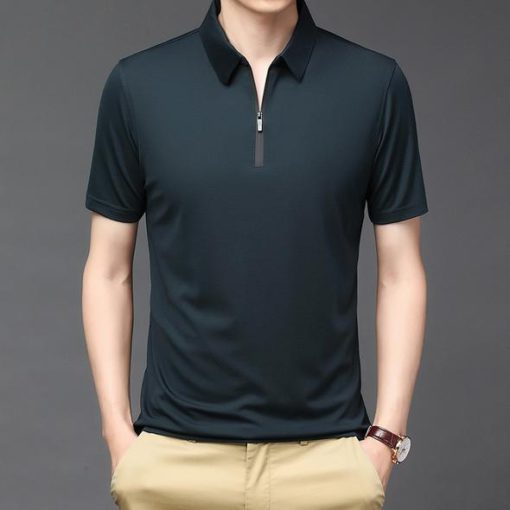 Fashion Men's Ice Silk POLO Shirt - Image 7