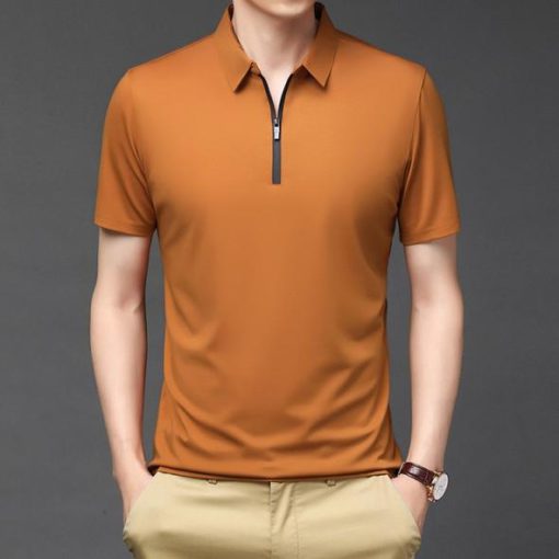 Fashion Men's Ice Silk POLO Shirt - Image 2