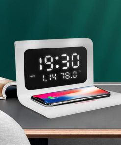 Phone Charging Station With Digital Alarm Clock