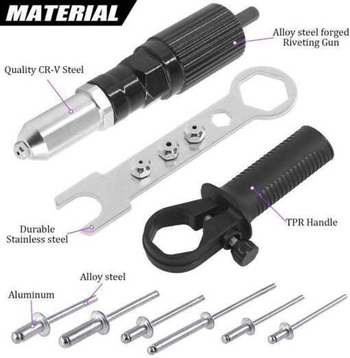 Professional Rivet Gun Adapter Kit