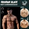 Obsidian Black Mens Slimming Necklace