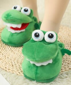 Christmas Crocodile Slippers With Open Mouth