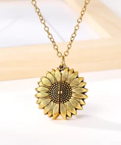 You Are My Sunshine Sunflower Necklace