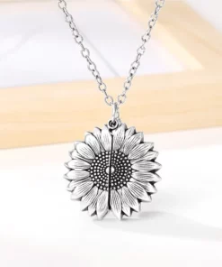 You Are My Sunshine Sunflower Necklace