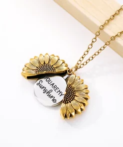 You Are My Sunshine Sunflower Necklace