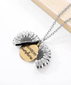 You Are My Sunshine Sunflower Necklace