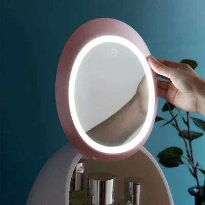 LED Mirror Makeup Cosmetic Organizer Box