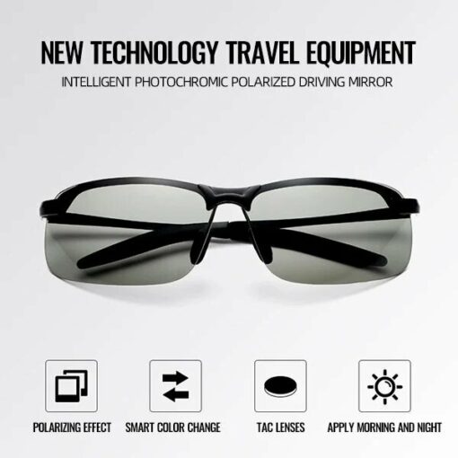 Photochromic Sunglasses With Anti-Glare Polarized Lens