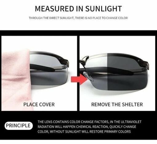 Photochromic Sunglasses With Anti-Glare Polarized Lens