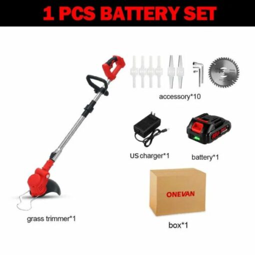 Cordless Lawnmower With Sx2 Battery And Charger