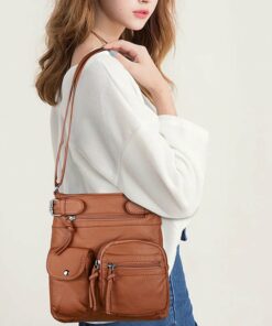 Soft Leather Shoulder Purse Bag