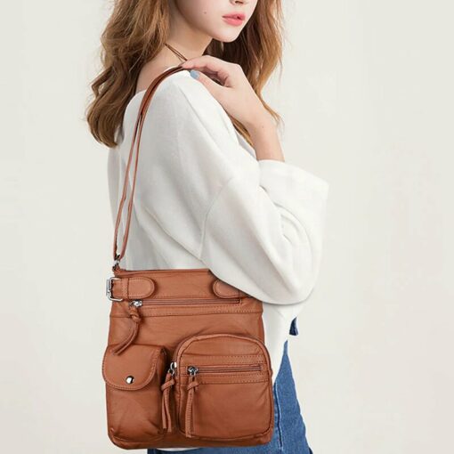 Soft Leather Shoulder Purse Bag