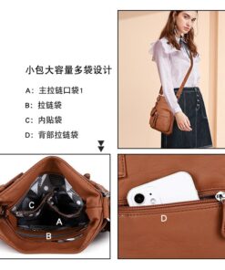 Soft Leather Shoulder Purse Bag