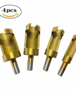 4pcs Titanium Coated Shank Barrel Cork Bits