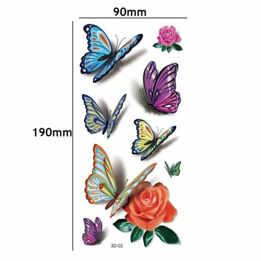 Trendy 3D Tattoo Stickers 50 PCS