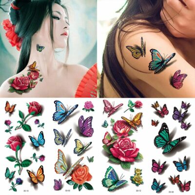 Trendy 3D Tattoo Stickers 50 PCS