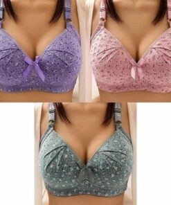 Plus Size Bra Women Underwear Wire Free Comfort Soft Thin Breathable