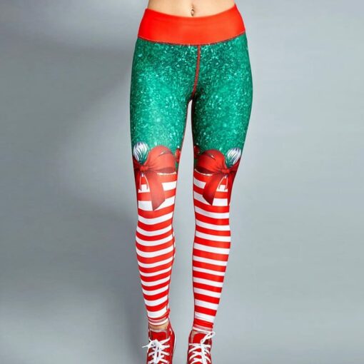 Christmas Leggings Holiday Workout Yoga Pants - Image 2