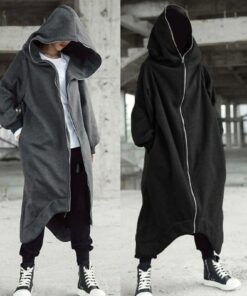 Mens Long Zipper Coat Nazgul Hoodie