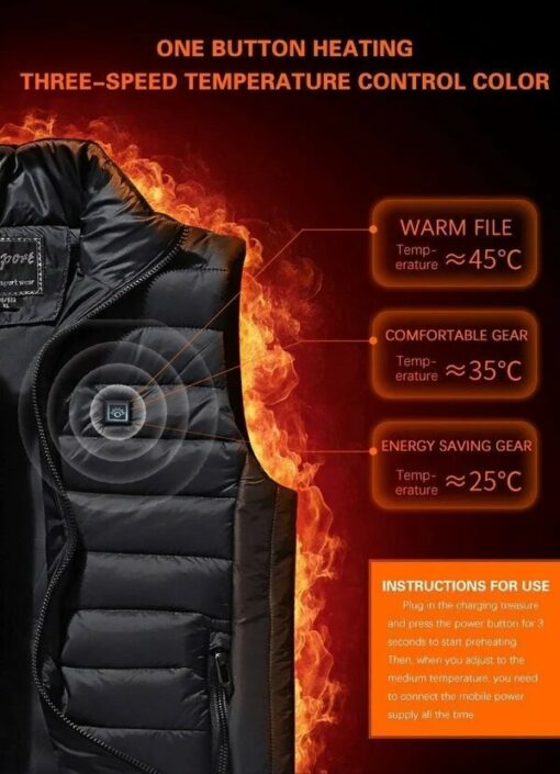 New Unisex Warming Heated Vest - Image 5