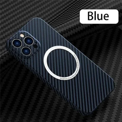 Carbon Fiber Texture Magnetic Wireless Charging iPhone Case - Image 5