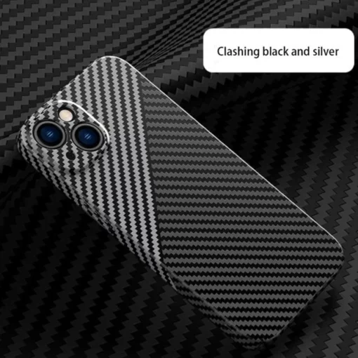 Carbon Fiber Texture Magnetic Wireless Charging iPhone Case - Image 3