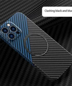 Carbon Fiber Texture Magnetic Wireless Charging iPhone Case