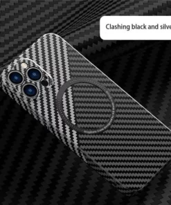 Carbon Fiber Texture Magnetic Wireless Charging iPhone Case