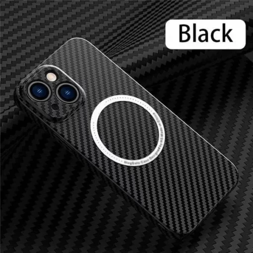 Carbon Fiber Texture Magnetic Wireless Charging iPhone Case - Image 6